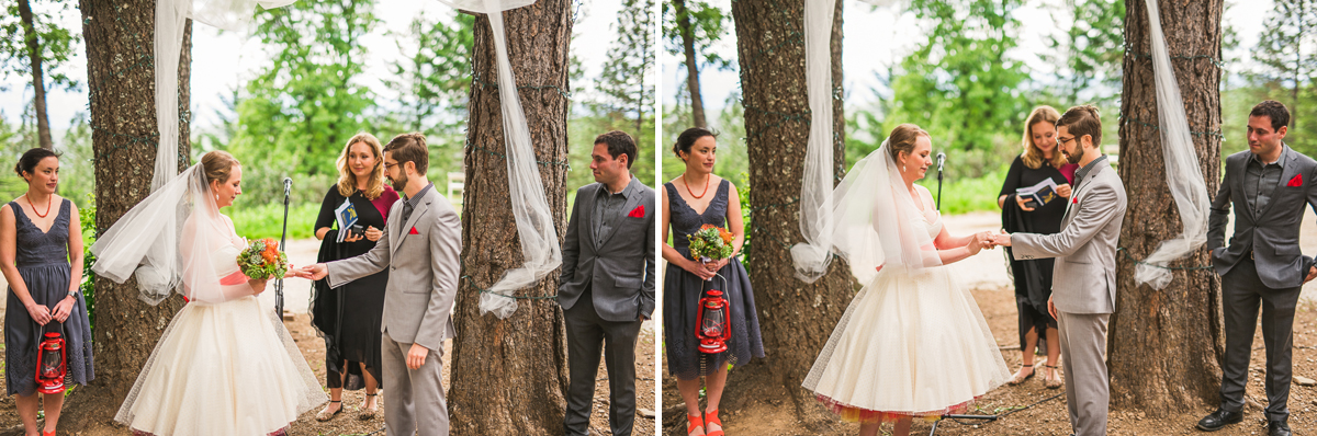 precious forest mendocino wedding ceremony