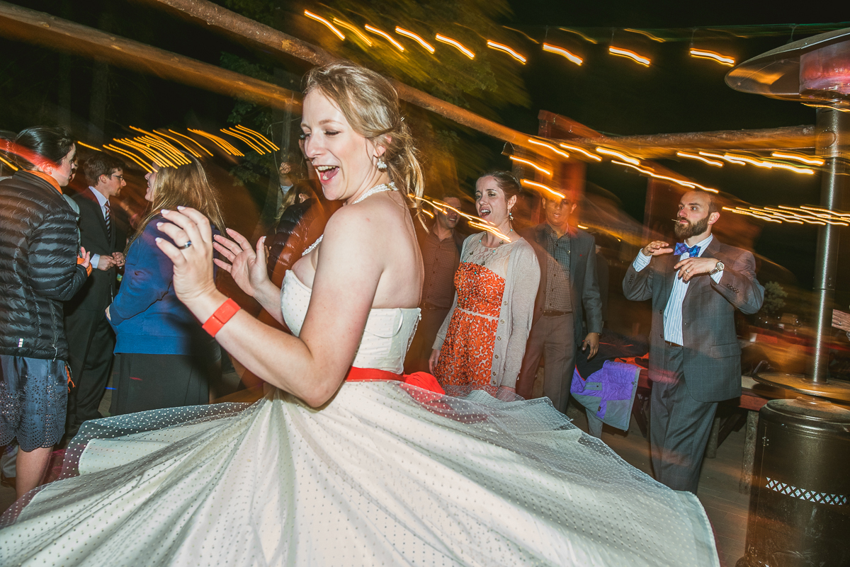 bride twirling dress